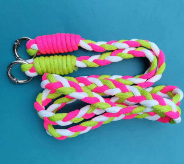 Three-strand braided rope-pure black-1.2cm wide *1.2m long-1 piece