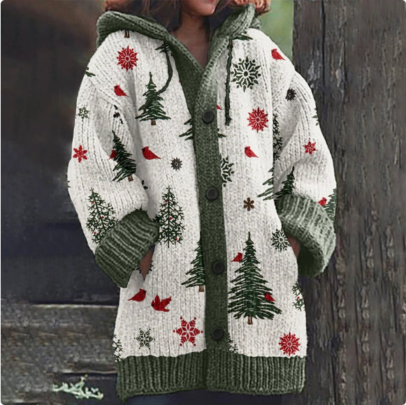 Ethnic Print Women's Casual Cloak Coat