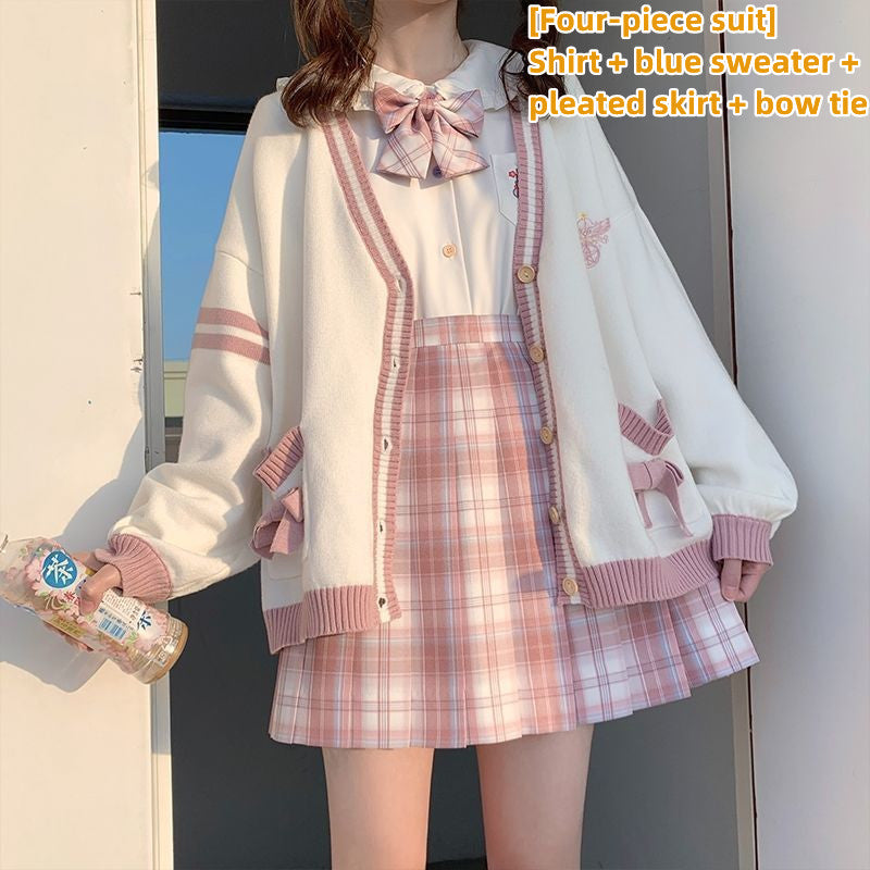 Women's Fashion Bow Knit Cardigan Sweater