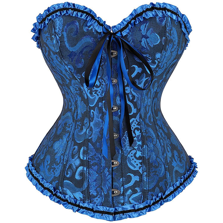 European And American Gathered Waist Court Corset Vest