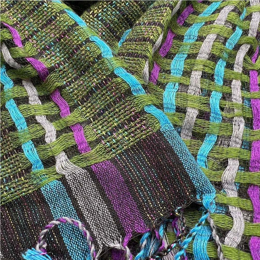 Olive Yarn-Dyed Polyester Scarf - Military Chic Scarf 66inchx23inch