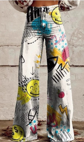 3D Digital Printed Women's Imitation Jeans