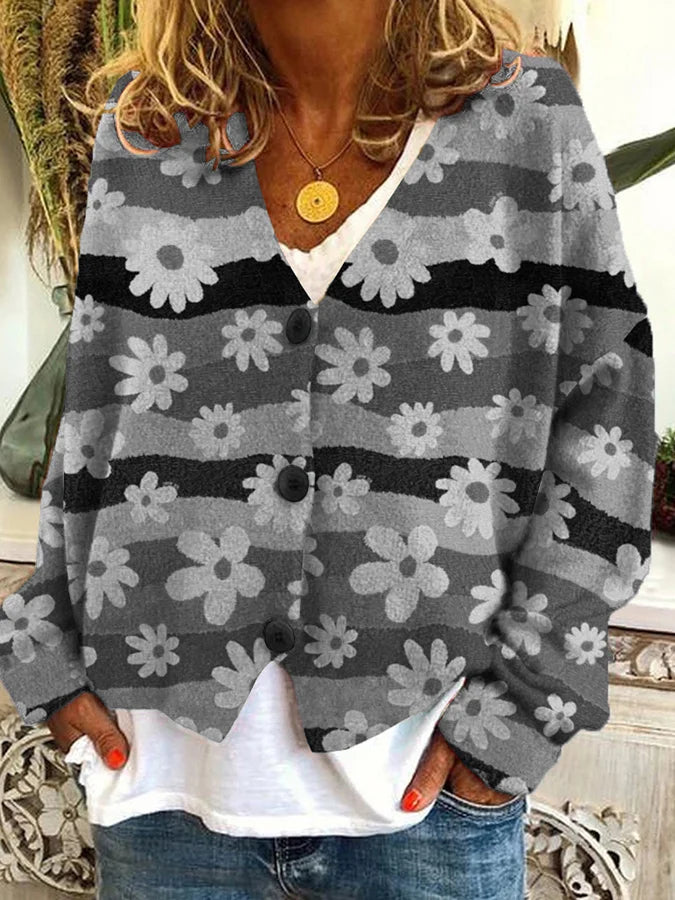 Women's Fashion Printed Casual Jacket