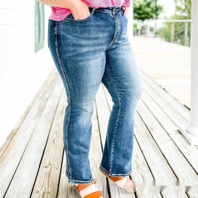 Fashion Plus Size Stretchy Slim-fit Jeans