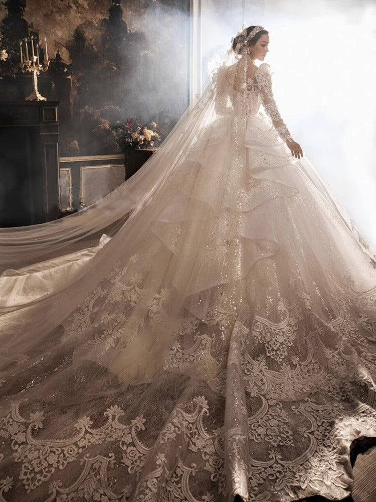Heavy Industry European-style Royal Court Princess Large Tail Female