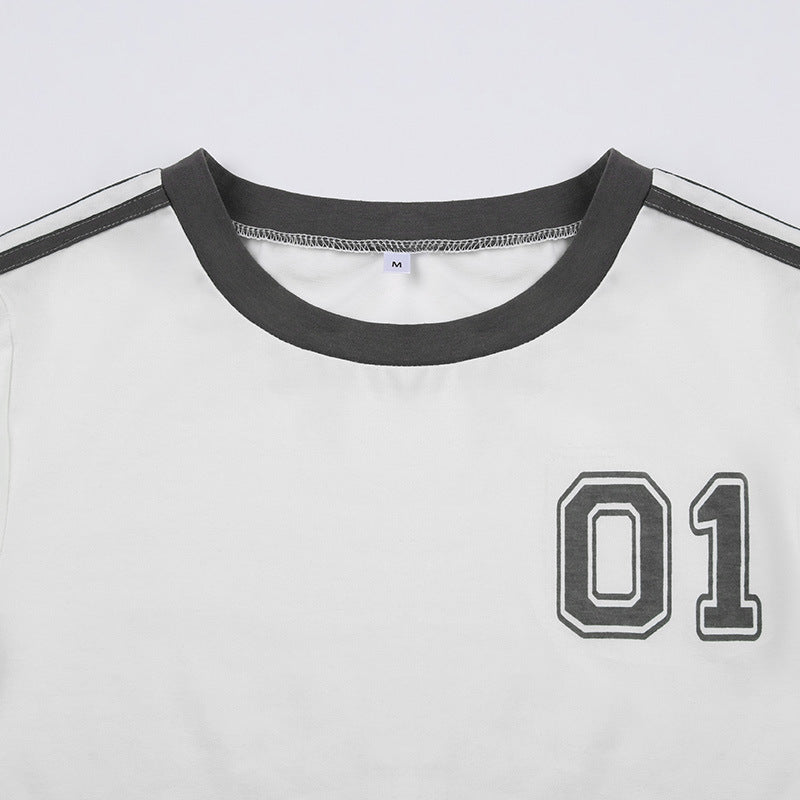 Sports Digital Printed Short Sleeve Women's Clothing
