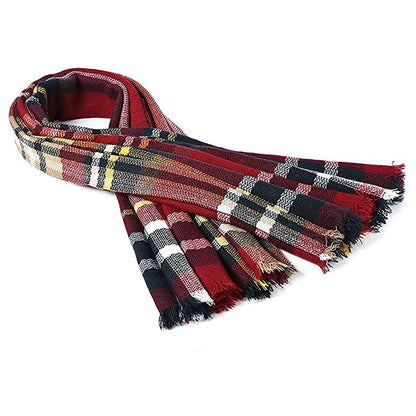 59 X 59in Red Black Women Fall Winter Scarf