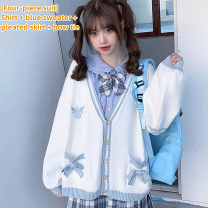Women's Fashion Bow Knit Cardigan Sweater