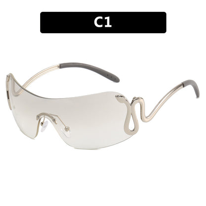 Spirit Snake One-piece Sunglasses Personality Fashion