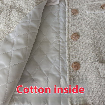 Korean Style Temperament Thickening Coarse Flower Short Fashionable Jacket