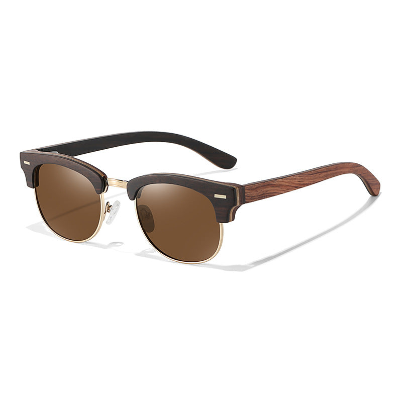 Semi-rimless Fashion Men's And Women's Polarized Sunglasses UV400