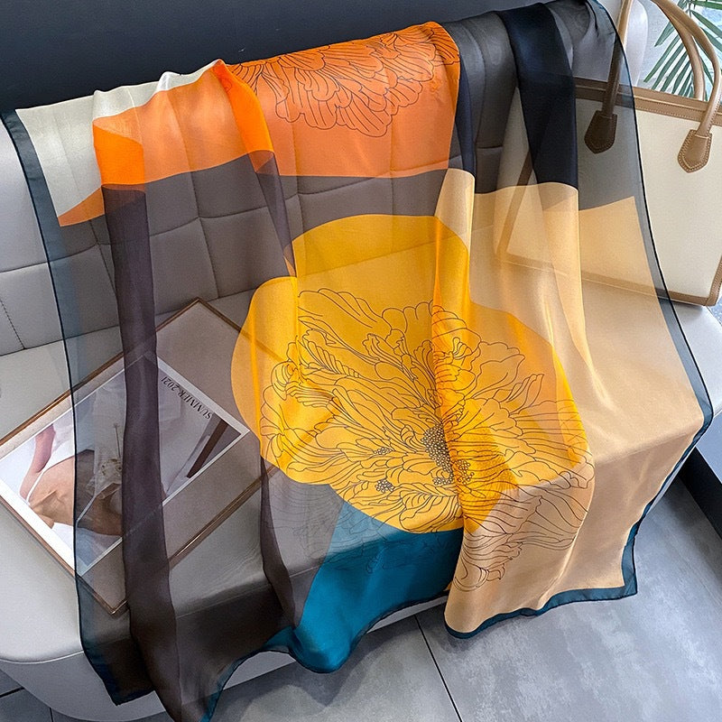 Yarn Cashew Printed Beach Travel Sun Protection Scarf