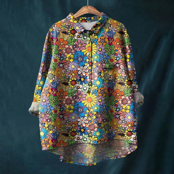 Printed Fashion Versatile Collar Shirt