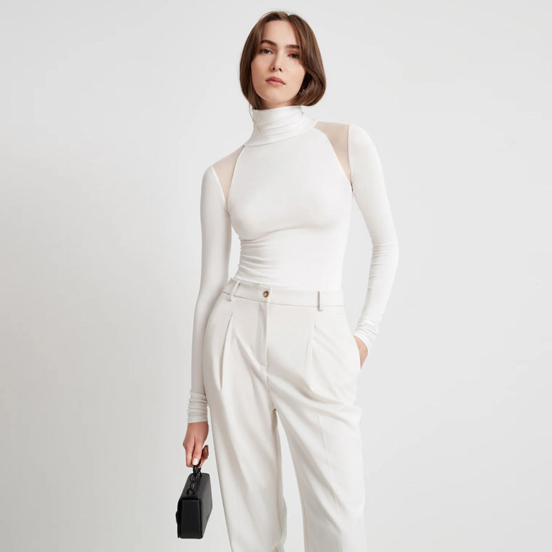 Ladies New Turtleneck Long Sleeve Jumpsuit