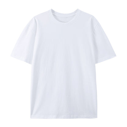Cotton Round Neck T-shirt Heavy Loose Short Sleeve