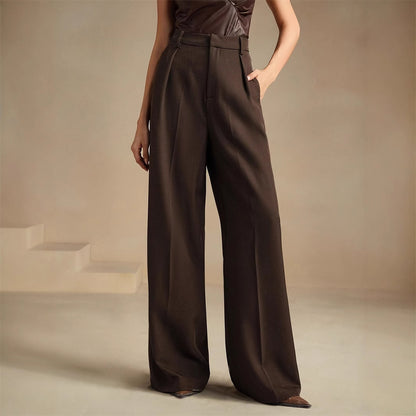 Commuter-Ready Solid-Color Elegant High-Waist Pants That Create A Slimming Look