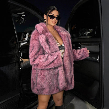 Leisure Warm Fashion Women's Fur Coat