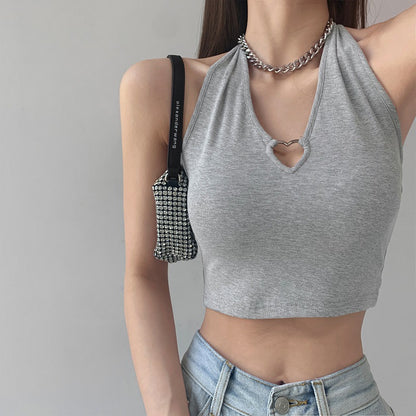 Spice Girl Metal Heart Hollow Neck Sling