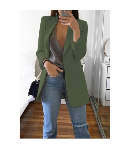 Long sleeve solid color cardigan
