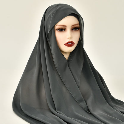 Lazy Chiffon Convenient Headscarf Magnetic Buckle Fixed