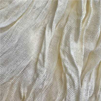 White Dyed Crinkle Scarf - Textured Summer Scarf 70x25