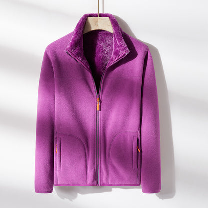 Fashion Outdoor Polar Fleece Double-sided Coral Fleece Jacket