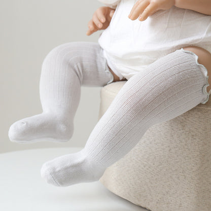 Children's Wooden Ear Over The Knee Mid-calf Length And Knee High Socks