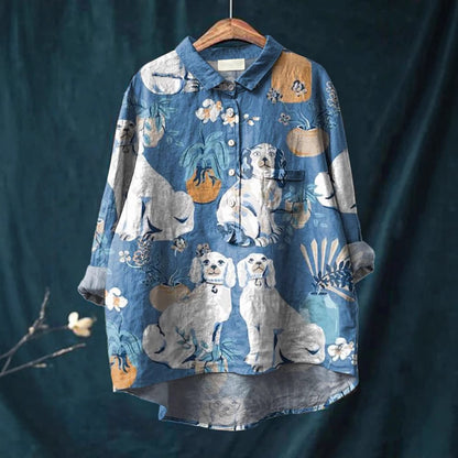 Women's Stretch Print Hawaiian Style Shirt