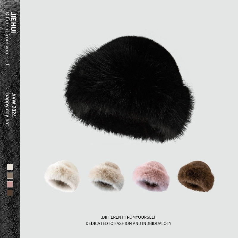 Winter Warm Ear Protection Plush Bucket Hat