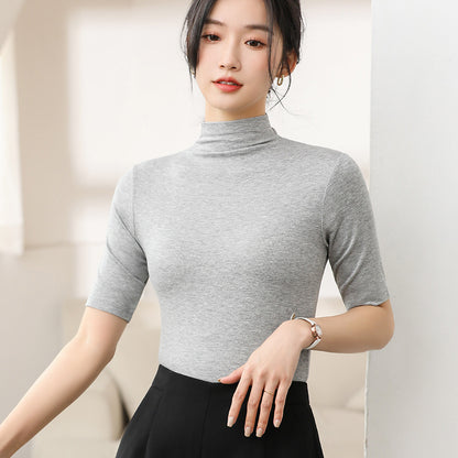 Women's Fashion Slim-fit Versatile Solid Color Top