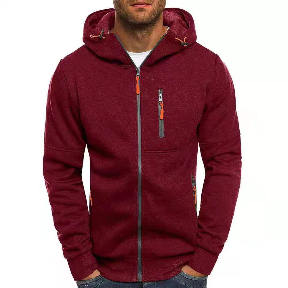 Casual Jacquard Sweater Cardigan Hooded Jacket