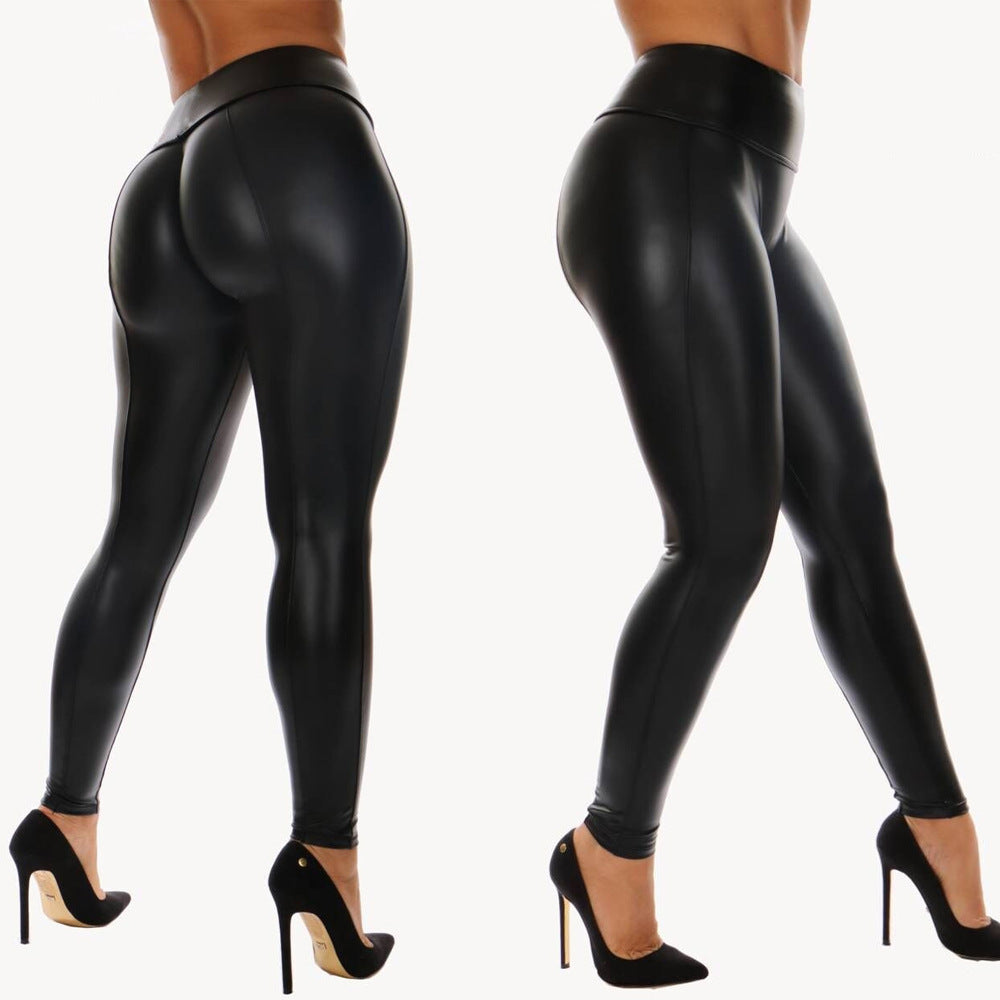 Pu Yoga Leggings Exercise Fitness Pants Women