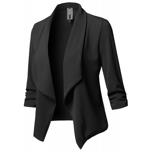Pleated Solid Color Suit