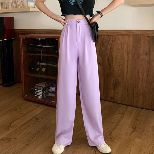 Oversized Women's Drape Suit Mopping Floor Pants Loose Straight Leg Floor Pants