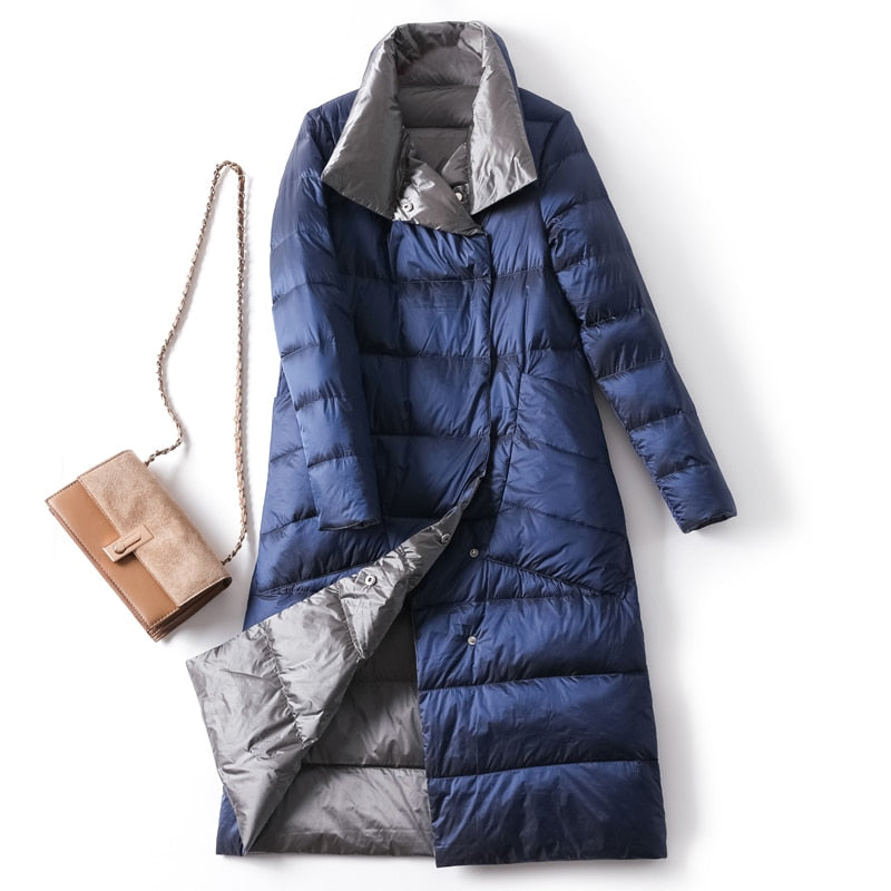 Extended down jacket