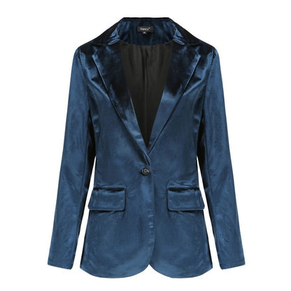 Popular Autumn And Winter Dark Green Velvet Suit