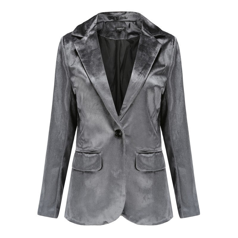 Popular Autumn And Winter Dark Green Velvet Suit