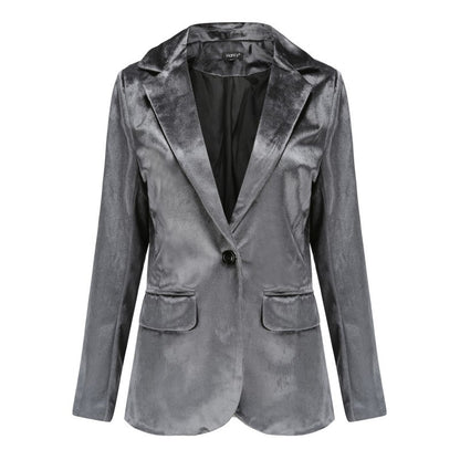 Popular Autumn And Winter Dark Green Velvet Suit