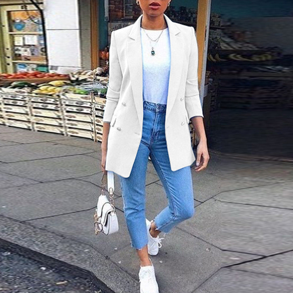 Solid color cardigan jacket