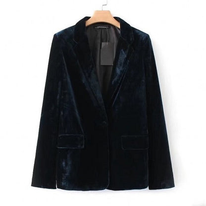 Popular Autumn And Winter Dark Green Velvet Suit