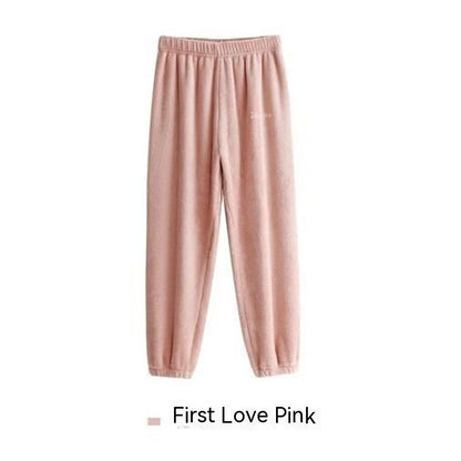 Thermal Coral Fleece Leisure Baggy Pajama Pants
