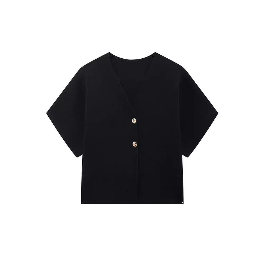 Women's Clothing Women's Knitwear Temperament Elegant Short Sleeve