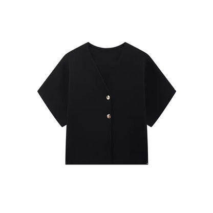Women's Clothing Women's Knitwear Temperament Elegant Short Sleeve