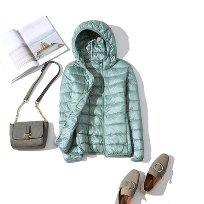 Lightweight Korean casual plus size short hooded jacket