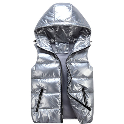 Down Cotton Plus Size Waistcoat Shiny Trend Coat For Lovers