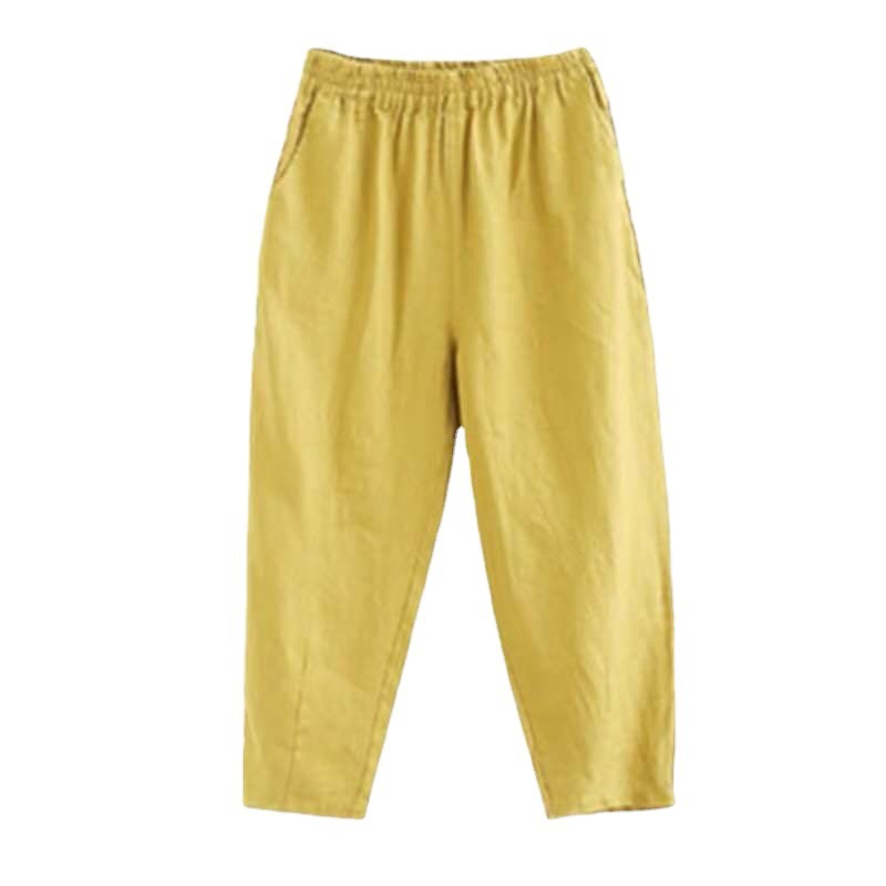 Loose All-Match Beamed Harlan Casual Pants Thin Nine-Point Carrot Pants