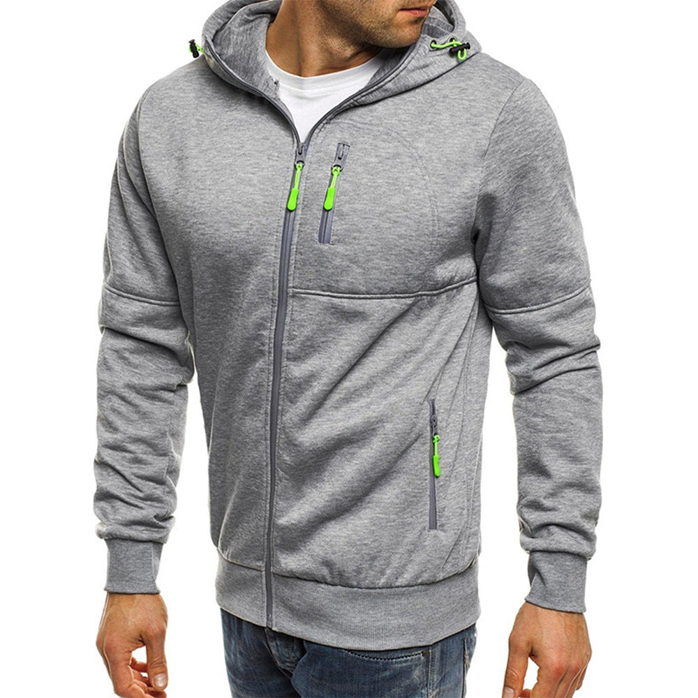 Casual Jacquard Sweater Cardigan Hooded Jacket