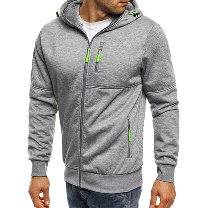 Casual Jacquard Sweater Cardigan Hooded Jacket