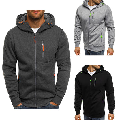 Casual Jacquard Sweater Cardigan Hooded Jacket