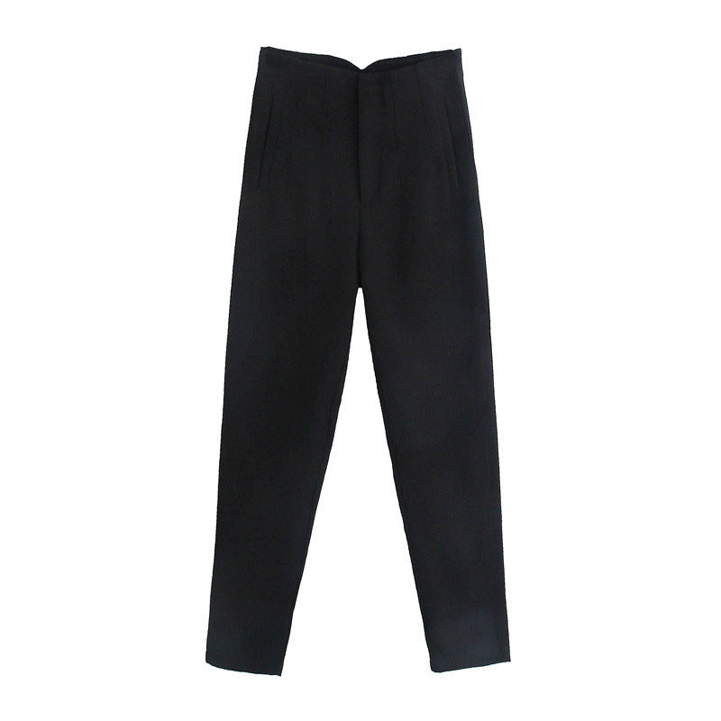 Spring Women's Fashion Seven Color Pendant High Waist Straight Harem Casual Suit Pants